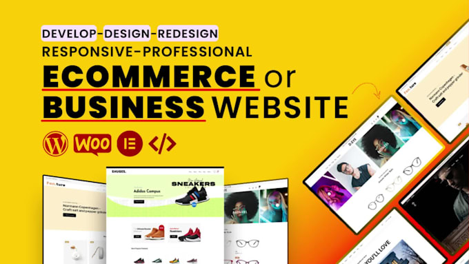 build responsive wordpress website design, ecommerce website, and online store