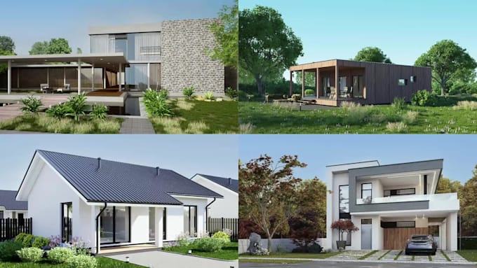 do 3d modeling rendering for architecture exterior interior