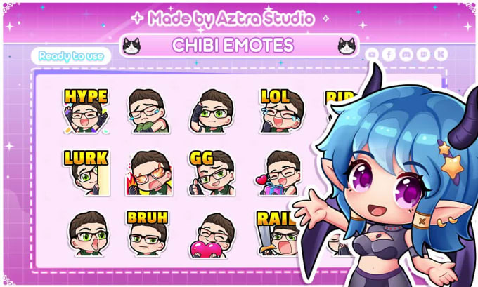 draw twitch emotes and sub badges for discord or stream