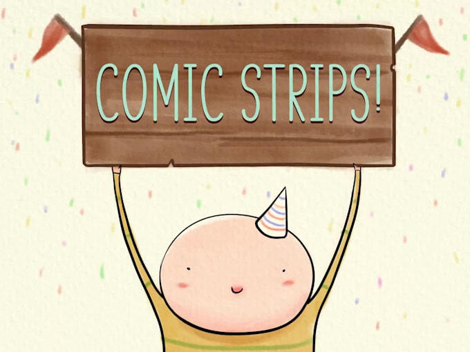draw a comic strip cartoon with your idea