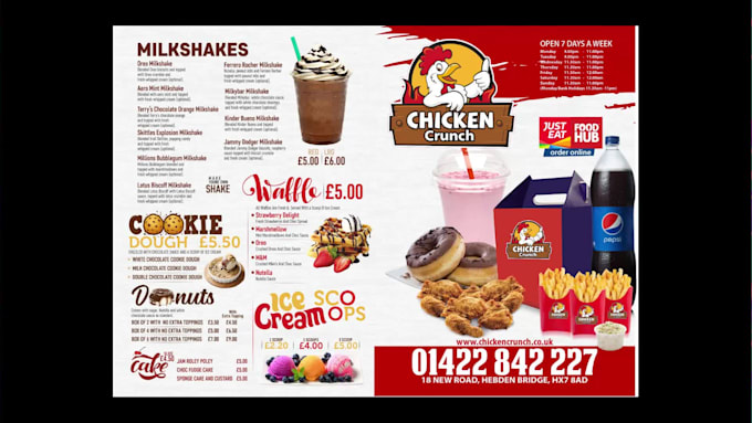 do digital or animated TV menu design for your restaurant