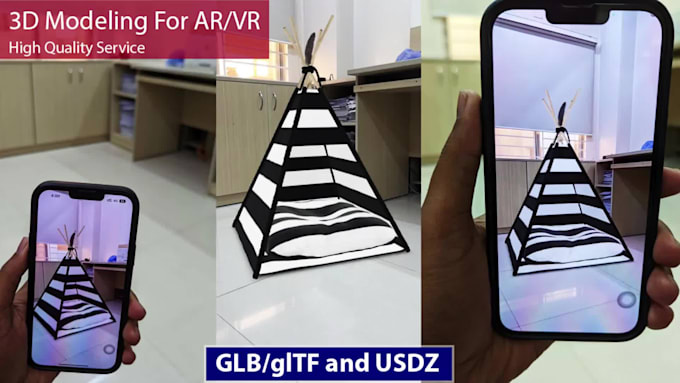 make glb and usdz models for ar, VR and nft