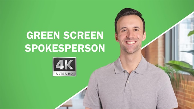 create a professional 4k green screen video or ad