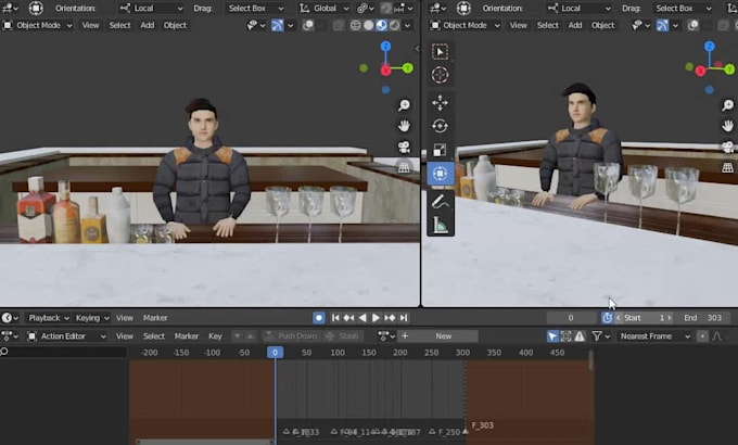 make a 3d humanoid character