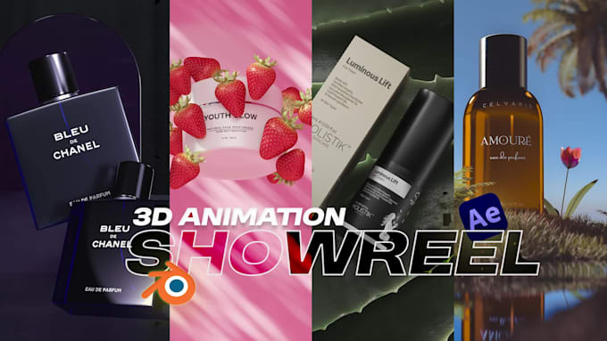 create 3d cosmetics product modeling and animation