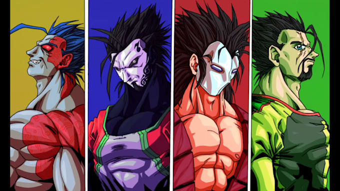 do draw of your character in a anime dragon ball z style