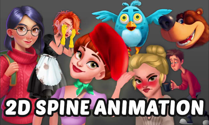create 2d spine animation