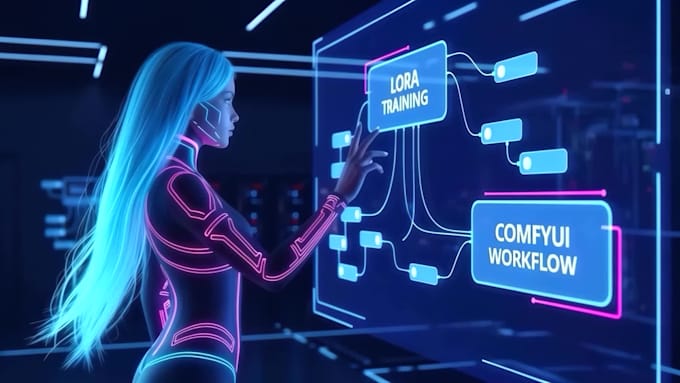 train a flux lora and build a comfyui workflow for your visuals