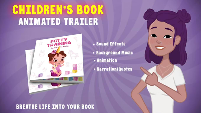 create childrens book animated trailer