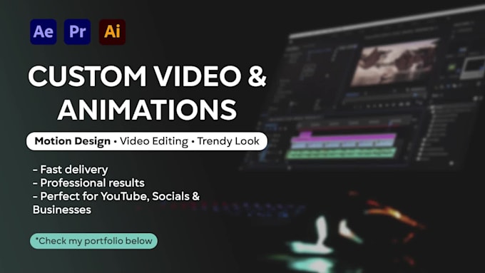 create or edit videos with custom animation, motion graphic