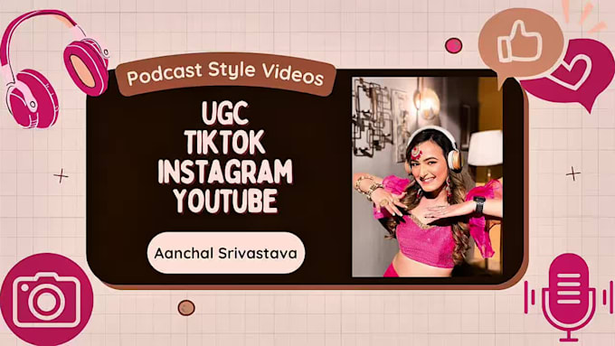 create female podcast ugc ads or spokesperson videos