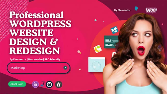 create wordpress design, redesign elementor website