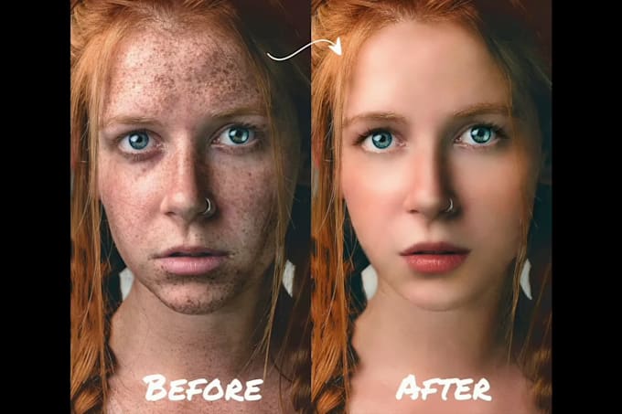 do professional portrait retouching enhance skin and reshape