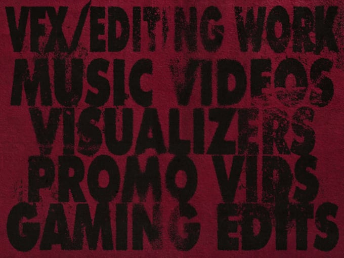 do vfx, sequencing, visualizers, promos, music vids