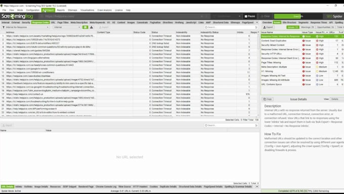 screaming frog technical SEO audit report in 24 hours with an action plan