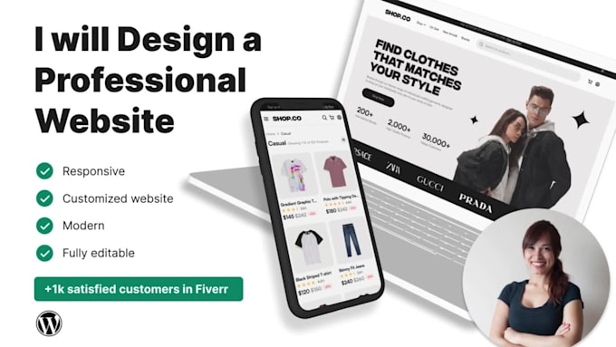 design your website with SEO, responsive and a modern style with wordpress