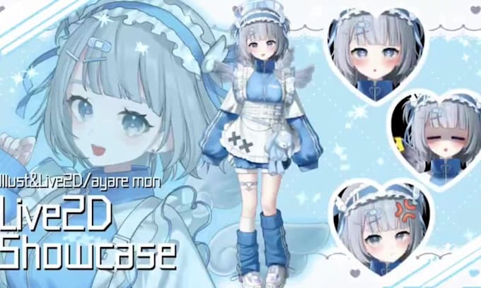 draw and rig live2d model 2d vtuber model, vtuber commission, custom vtuber