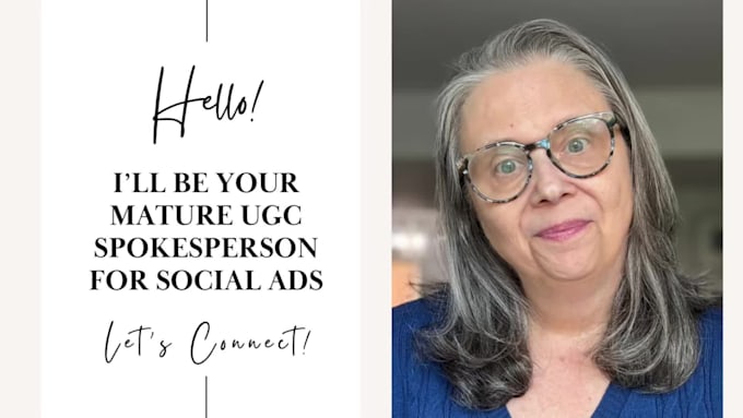 create ugc videos as a mature spokesperson