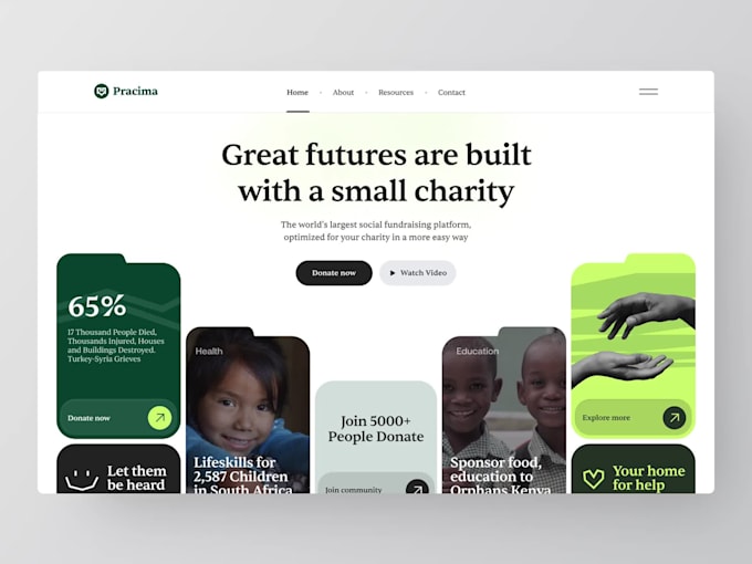 build top class nonprofit wordpress website with free logo