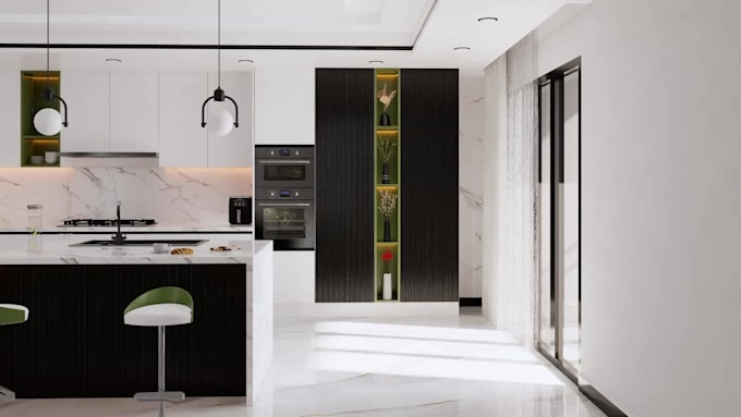 do professional kitchen or bathroom design with 4k renders