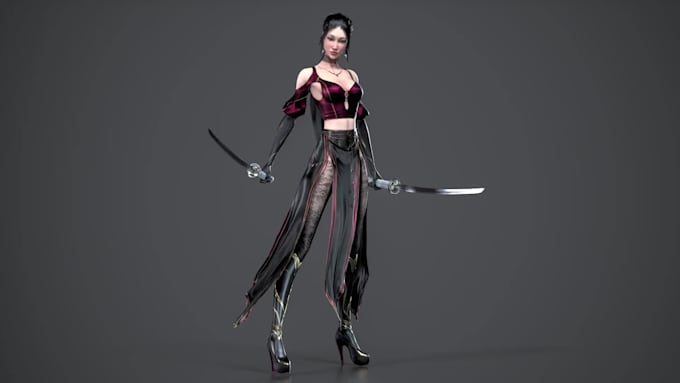 create a stylized 3d game character for unity and unreal