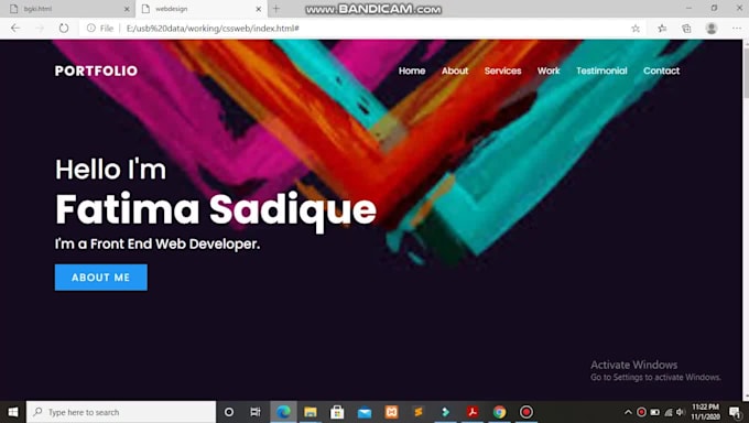 design of HTML and CSS assignment