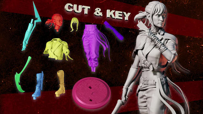 fix, cut and key, and add articulation to your 3d model for printing