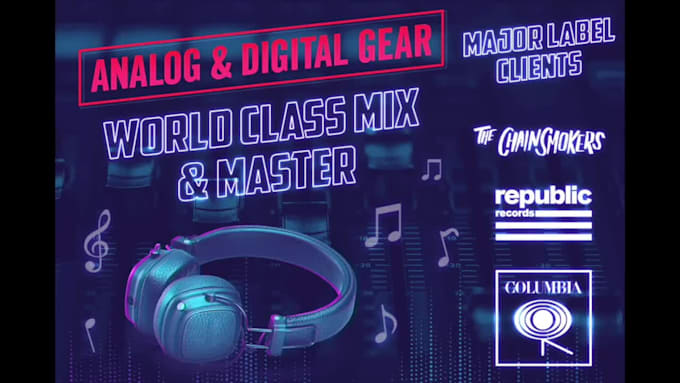 mix and master your song or music album as an audio producer engineer