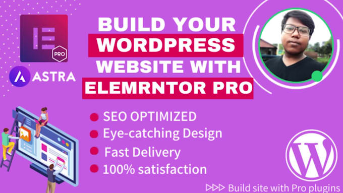 design fully responsive wordpress website with elementor pro