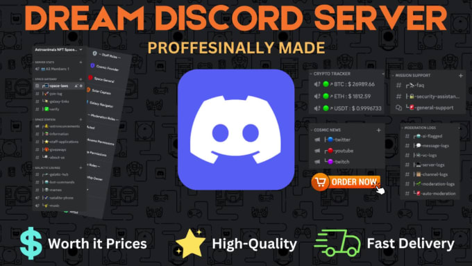 Create a professional and unique discord server by Finn28364 | Fiverr