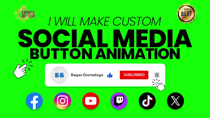 make custom social media button animation