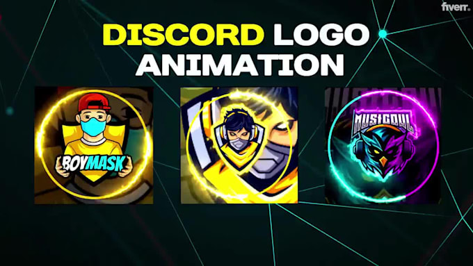 make eye catchy discord logo animation, gif animation for your sever