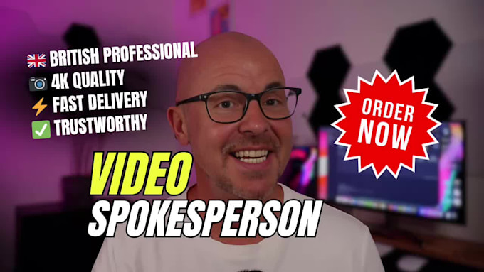 be your british spokesperson video presenter, 4k
