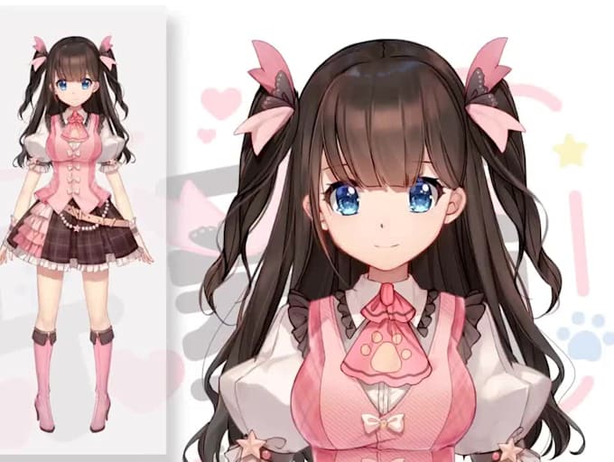 design and rig live2d model vtuber commission vtuber rigging anime vtuber model