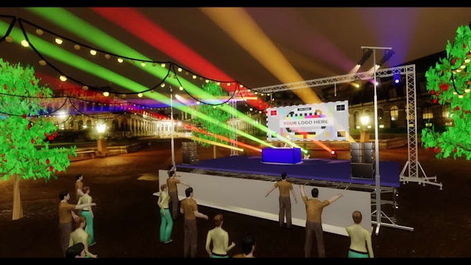 create stage lighting renders and custom  lighting designs