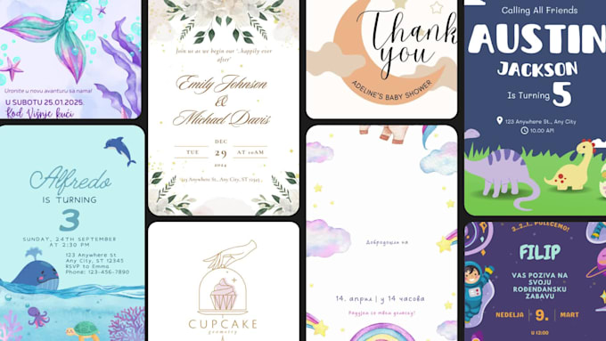design personalized digital invitation cards