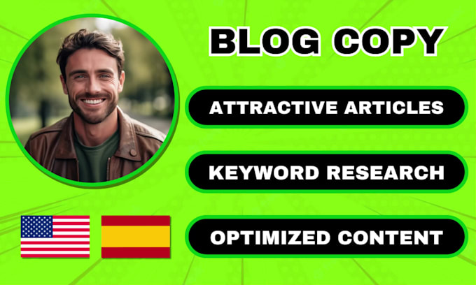 write professional blog copy, articles, and website content