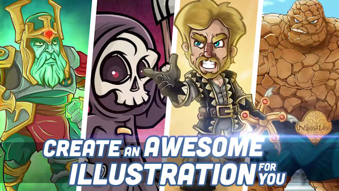 Review I will create an awesome illustration for you