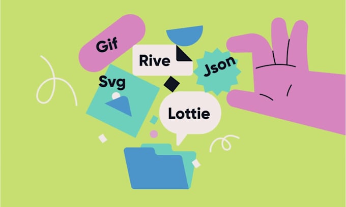create lottie, rive animations