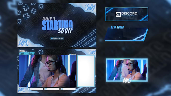 create epic animated overlay for your stream on youtube or twitch