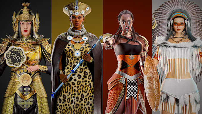 do  character modeling texturing sculpting   and rendering