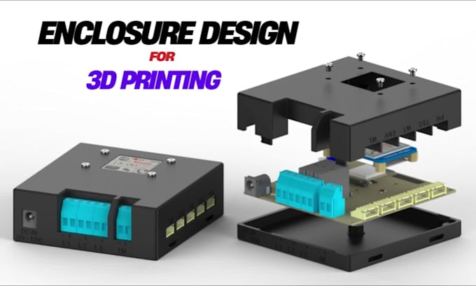 design custom pcb enclosure or casing for 3d printing