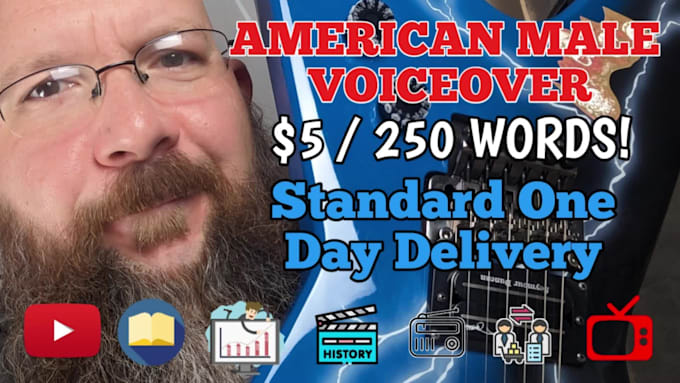 record an american male voice over today