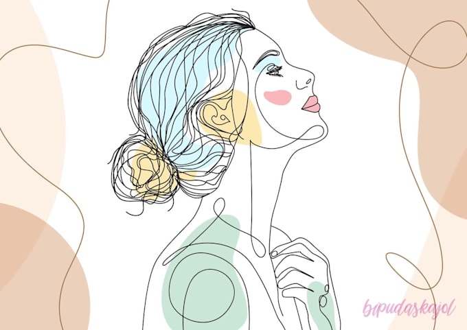 draw line art illustration one line art from any photo