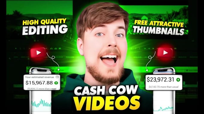 be a cash cow video creator for youtube faceless videos and shorts
