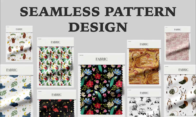 create repeat seamless pattern for textiles, fabric prints