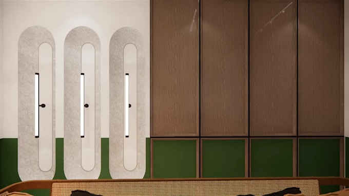 design and 3d render for podcast room 72 hours
