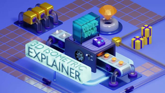 create an special custom 3d isometric animation