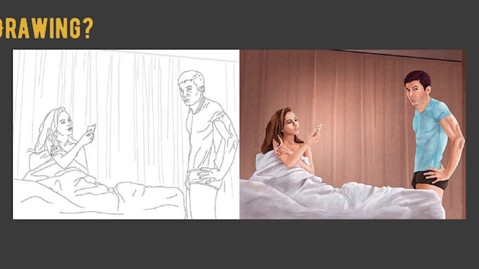colour your black and white line drawing