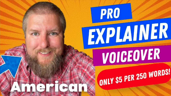 record an american male voice over for your explainer video